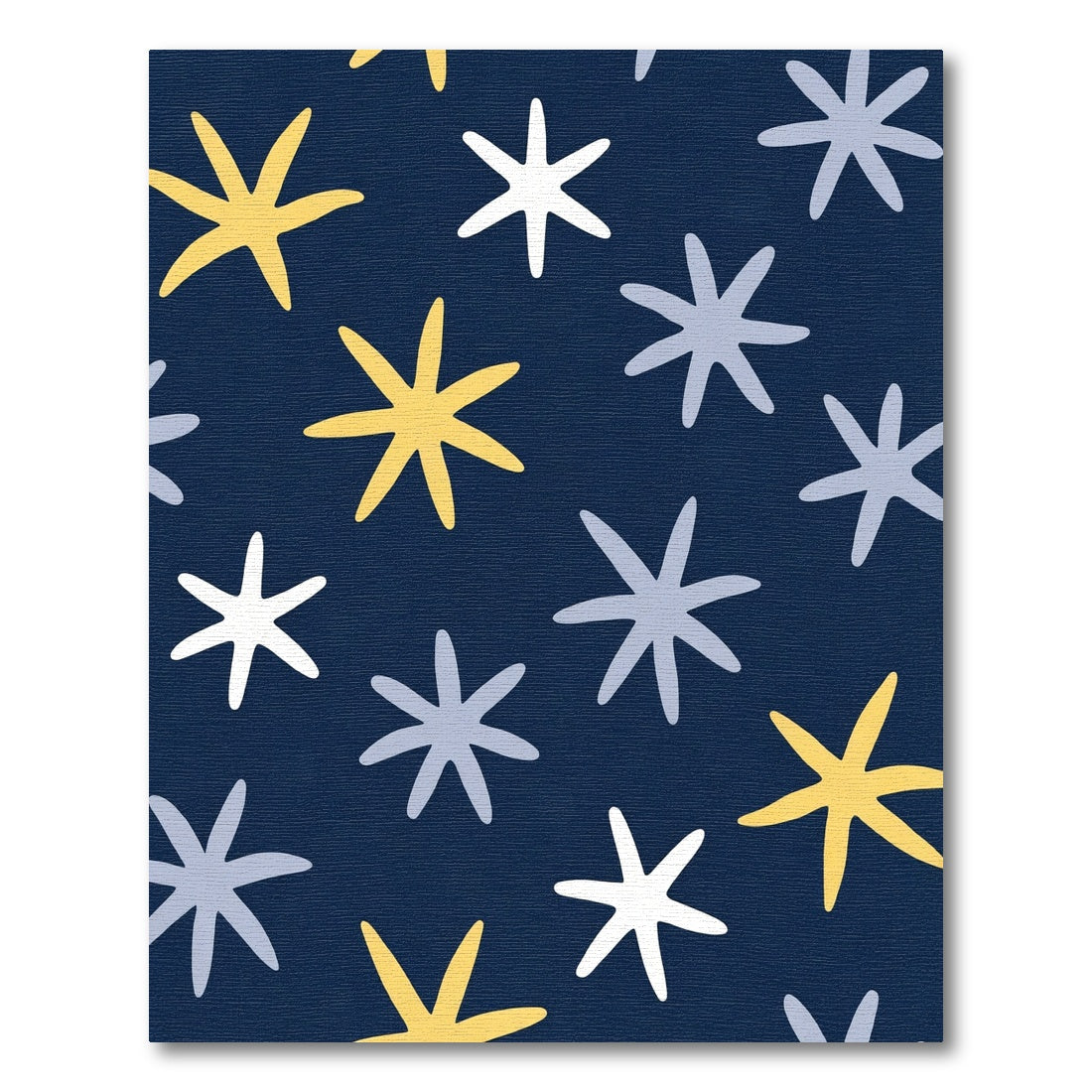 Navy Blue Starburst Scatter Rug