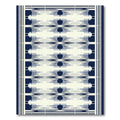 Navy Blue Modern Geometric Abstract Rug