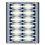 Navy Blue Modern Geometric Abstract Rug