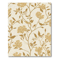 Golden Bird and Blossom Branches Rug