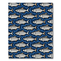 Schooling Fish Mid Ocean Waves Rug