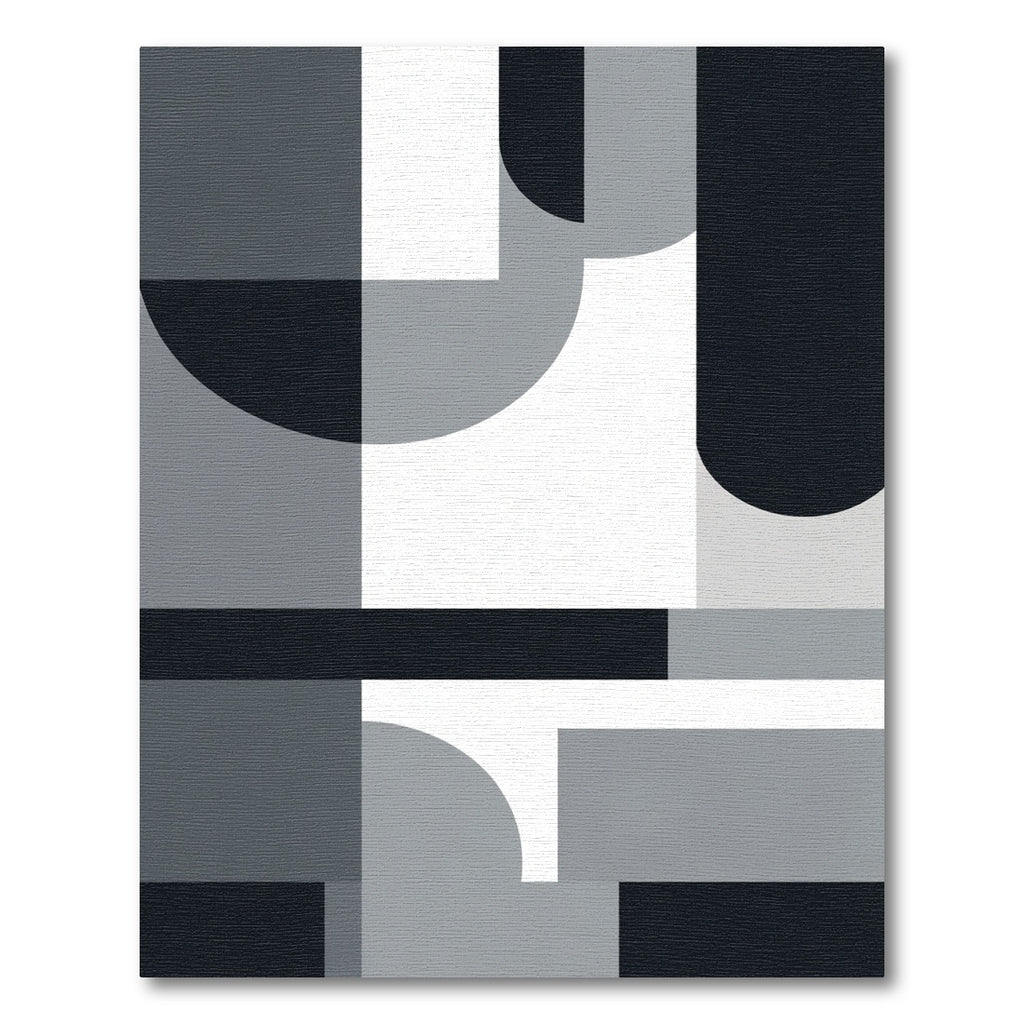 Monochromatic Geometric Shape Assemblage Rug