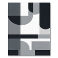 Monochromatic Geometric Shape Assemblage Rug