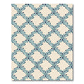 Aqua Whimsical Diamond Lattice Butterflies Rug