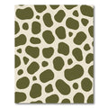 Olive Green Abstract Blob Rug
