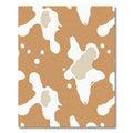 Tan White Irregular Splatter Abstract Rug