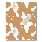 Tan White Irregular Splatter Abstract Rug