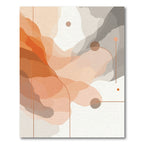 Earthy Orange Abstract Organic Layers Rug