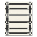 Black Gray Cream Geometric Stripe Rug