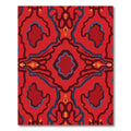 Bold Crimson Abstract Organic Swirls Rug