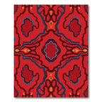 Bold Crimson Abstract Organic Swirls Rug