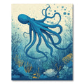 Deep Blue Ocean Octopus Coral Garden Rug