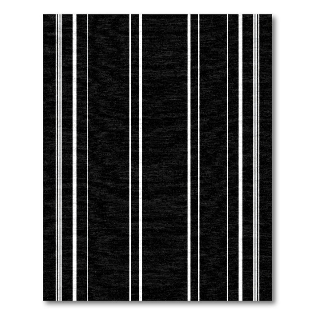 Clean Black White Vertical Lines Rug
