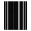 Clean Black White Vertical Lines Rug