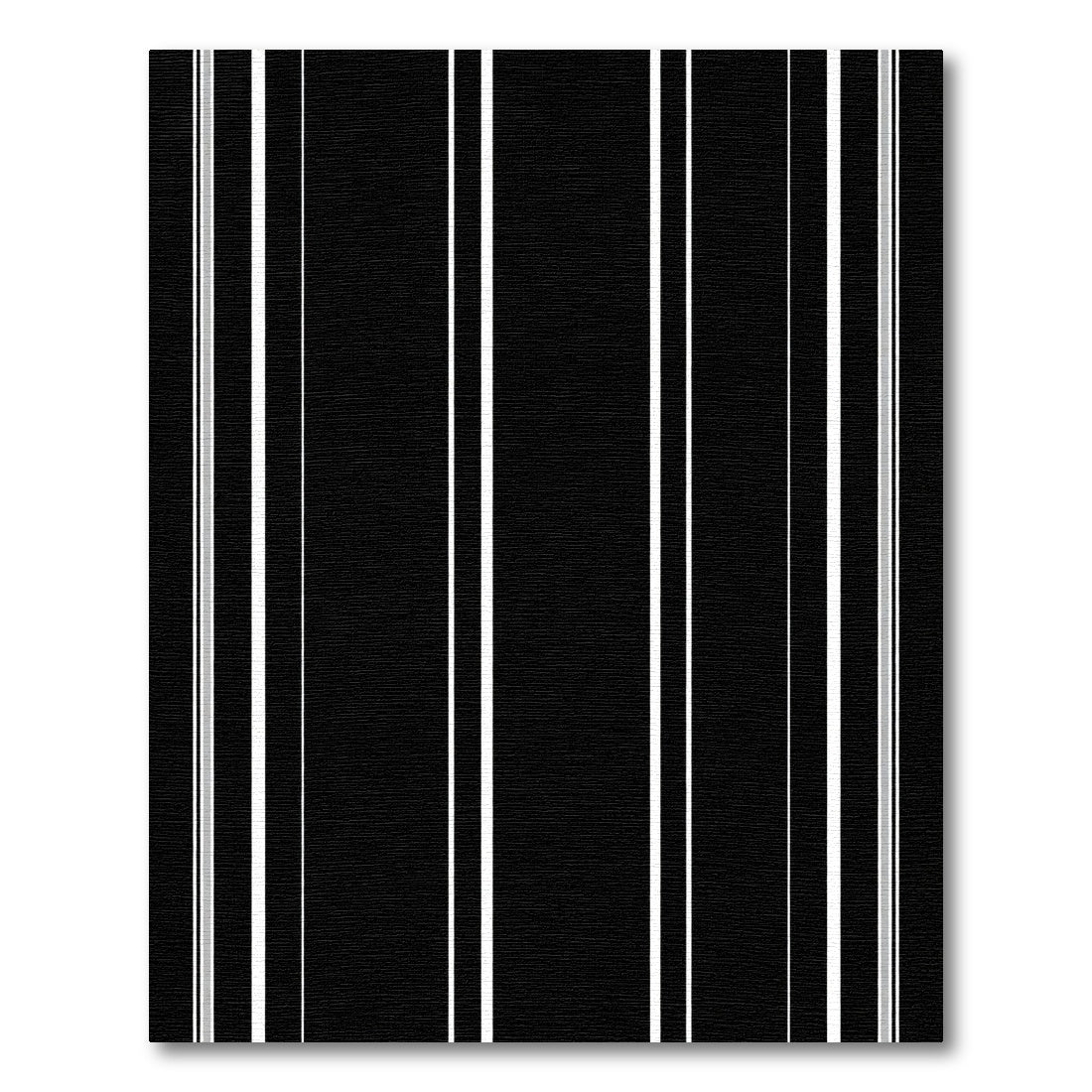 Clean Black White Vertical Lines Rug