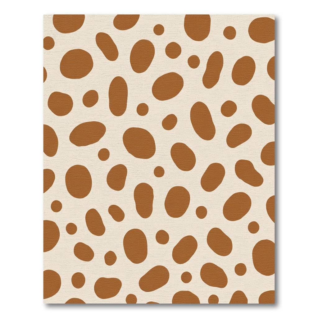 Brown Oval Spot Scattered Rug