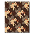 Rustic Earthy Camouflage Abstract Rug