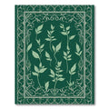 Deep Green Botanical Vine Border Rug