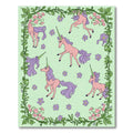 Whimsical Pink Unicorn Flower Garland Rug