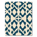 Navy cream quatrefoil lattice Rug