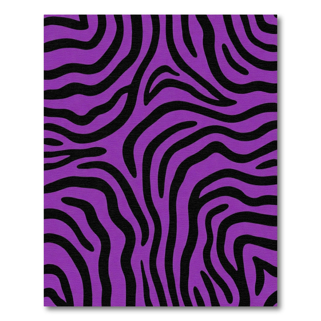 Vibrant Purple Black Zebra Stripes Rug