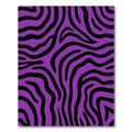 Vibrant Purple Black Zebra Stripes Rug