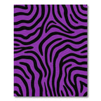 Vibrant Purple Black Zebra Stripes Rug