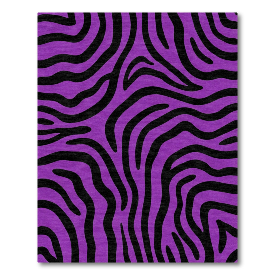 Vibrant Purple Black Zebra Stripes Rug