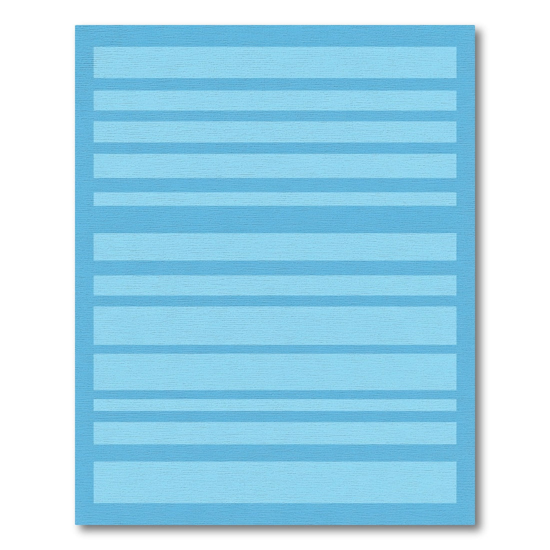Aqua Gradient Wide Stripe Rug