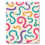 Colorful Wavy Swirls and Loops Rug