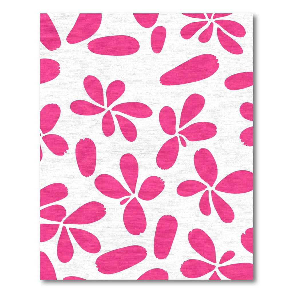 Bright Pink Petal Scatter Rug