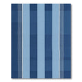 Deep Blue Multi-Stripe Hand-Drawn Rug