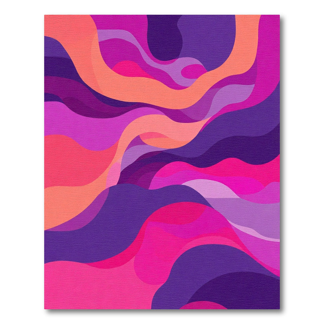 Vibrant Magenta Purple Abstract Swirl Rug