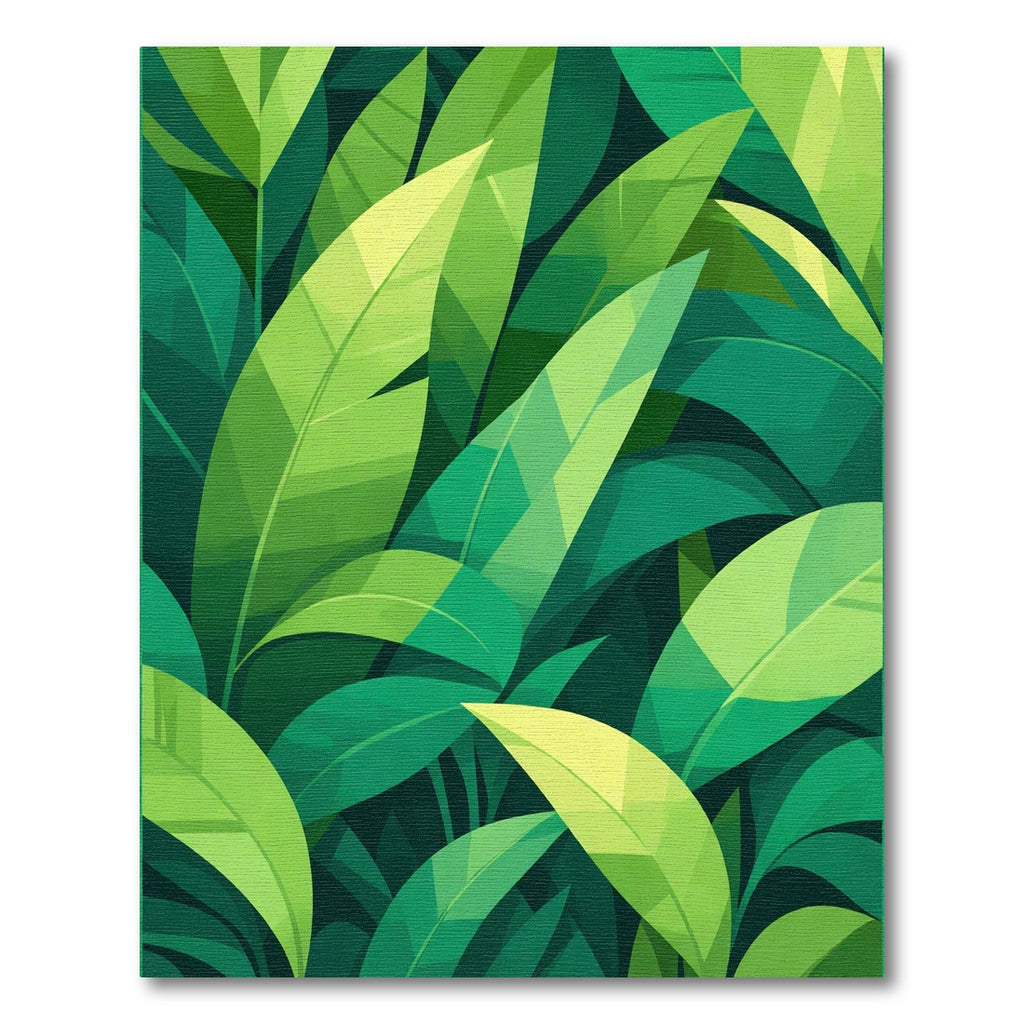 Deep Green Lush Foliage Rug