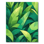 Deep Green Lush Foliage Rug