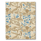 Tan Khaki Abstract Animal Line Art Rug