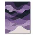 Purple Wave Landscape Abstract Rug