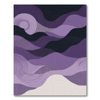 Purple Wave Landscape Abstract Rug