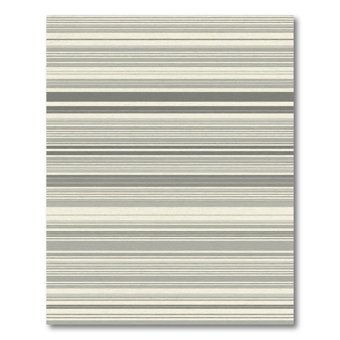 Neutral Gray Horizontal Stripe Rug