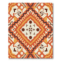 Geometric Amber Tribal Diamond Rug