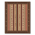 Rustic Earth Tones Tribal Stripe Rug