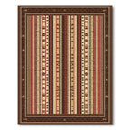 Rustic Earth Tones Tribal Stripe Rug
