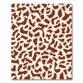 Cream Brown Animal Print Scatter Rug