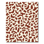 Cream Brown Animal Print Scatter Rug