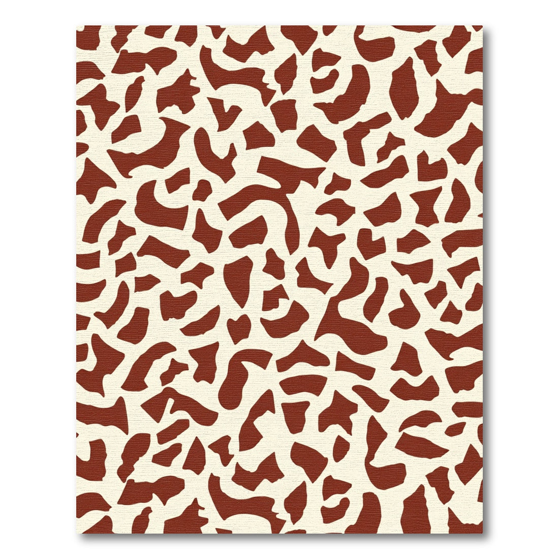 Cream Brown Animal Print Scatter Rug
