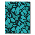 Teal Leafy Vine Silhouette Rug