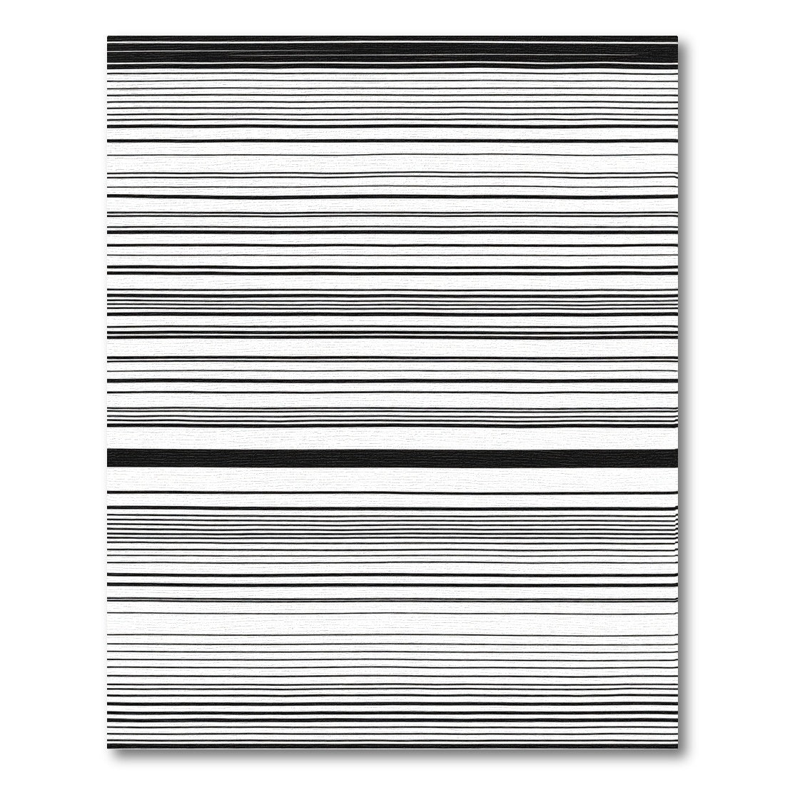 Black White Contemporary Line Rug