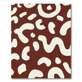 Rich Brown Abstract Organic Shapes Rug