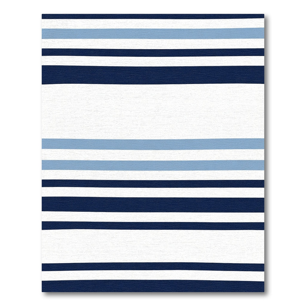 Navy Blue White Sky Blue Stripes Rug