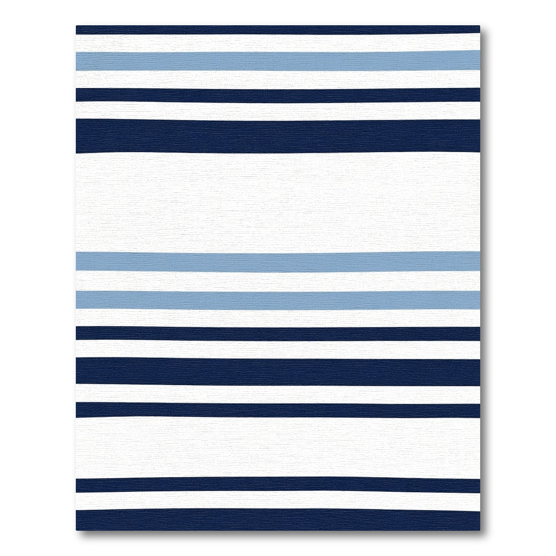 Navy Blue White Sky Blue Stripes Rug